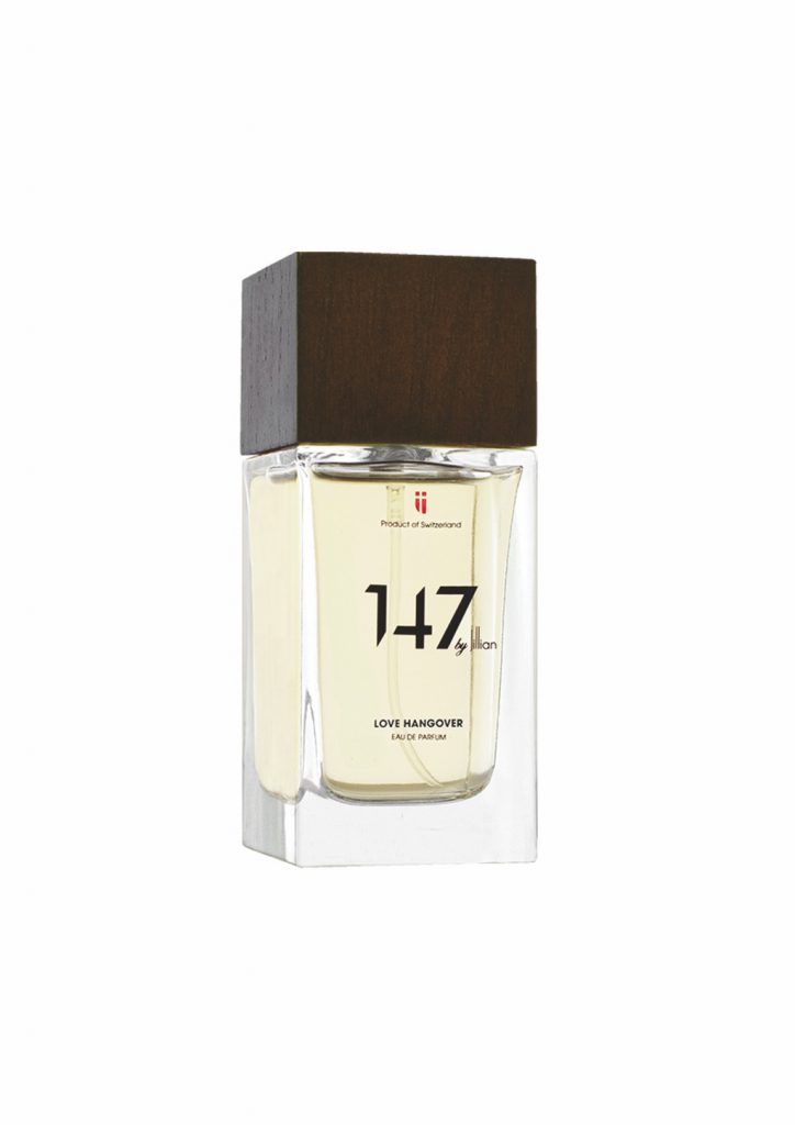 Chai nước hoa Jillian 147 Love Hangover Eau de Parfum thanh lịch với nắp gỗ khối vuông độc đáo