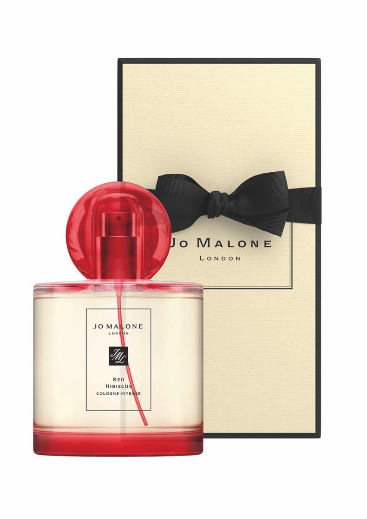 Chai nước hoa Jo Malone London Red Hibiscus Cologne Intense màu đỏ rực rỡ và hộp quà đính nơ đen
