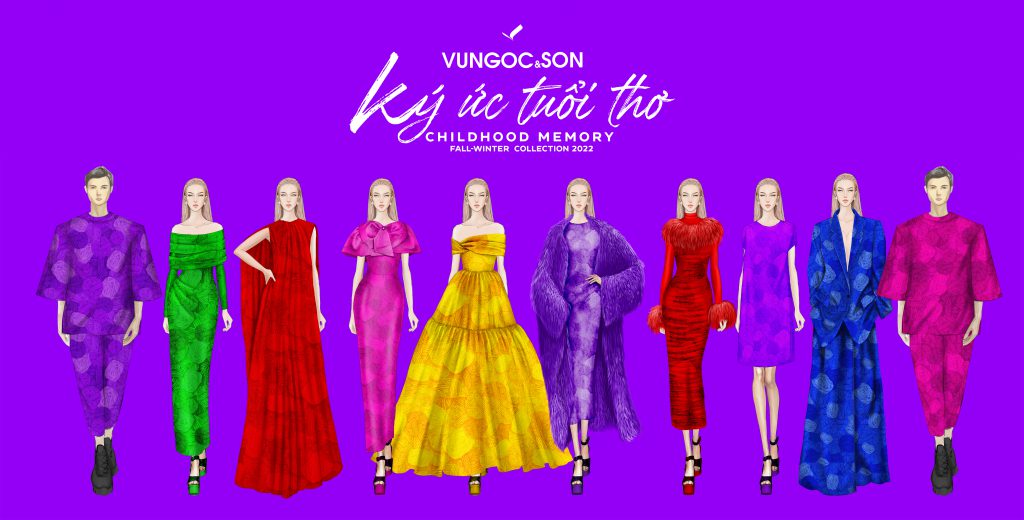 Bộ sưu tập thời trang "Ký ức tuổi thơ" với các thiết kế đa dạng và phong cách