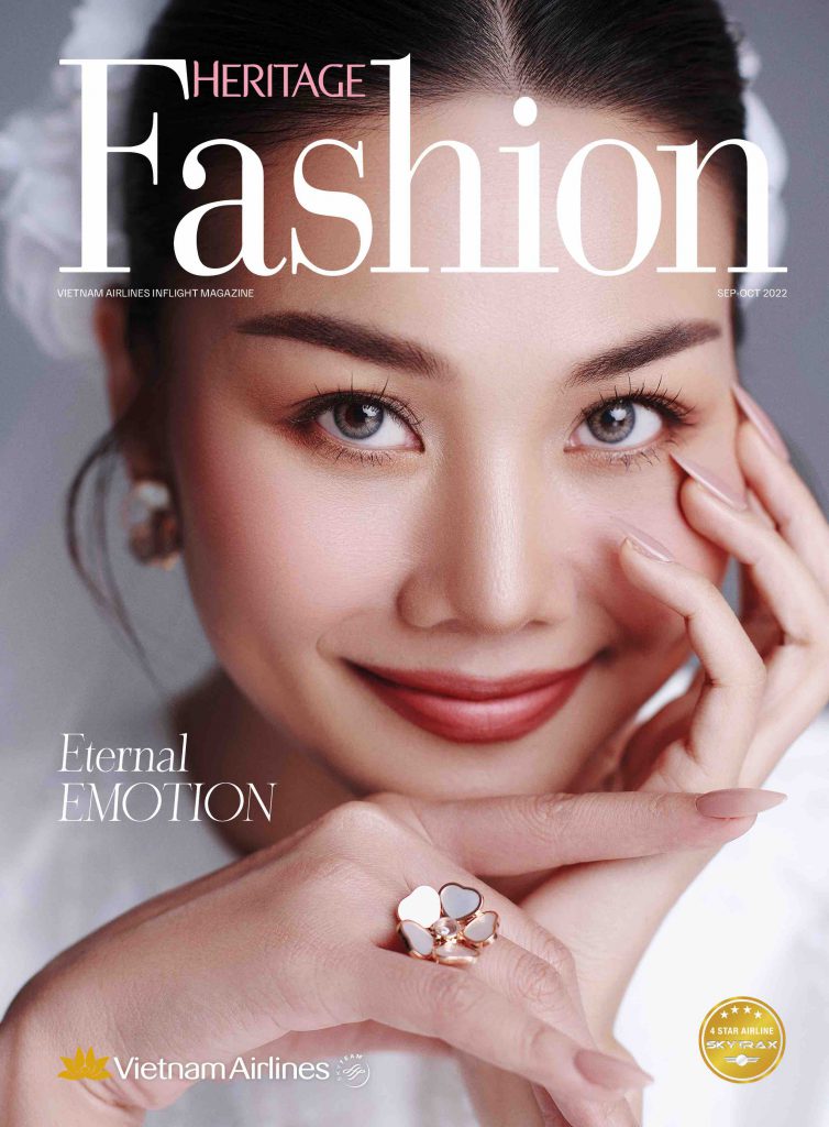 Gương mặt người mẫu xinh đẹp trên trang bìa tạp chí thời trang Heritage Fashion tháng 9-10 năm 2022
