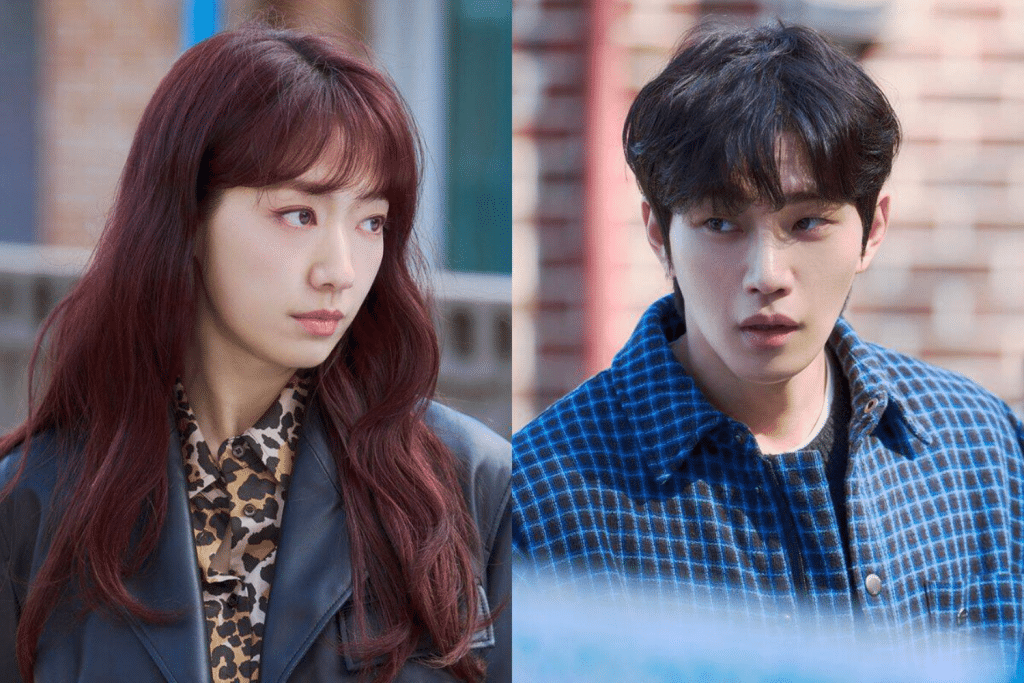 Hai diễn viên chính trong phim "Thẩm phán đến từ địa ngục" với biểu cảm nghiêm túc