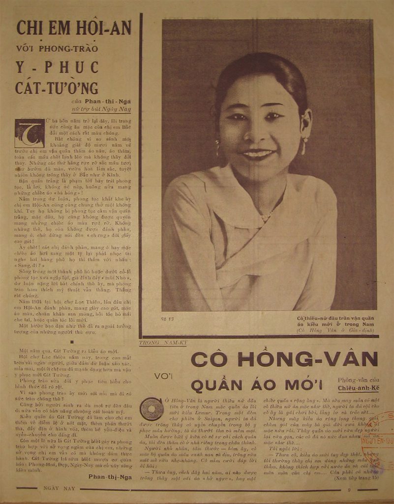 A vintage Vietnamese magazine features traditional clothing and cultural details