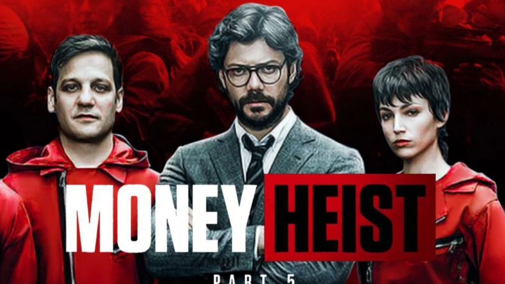 Ba nhân vật chính trong phim "Money Heist" với trang phục đặc trưng
