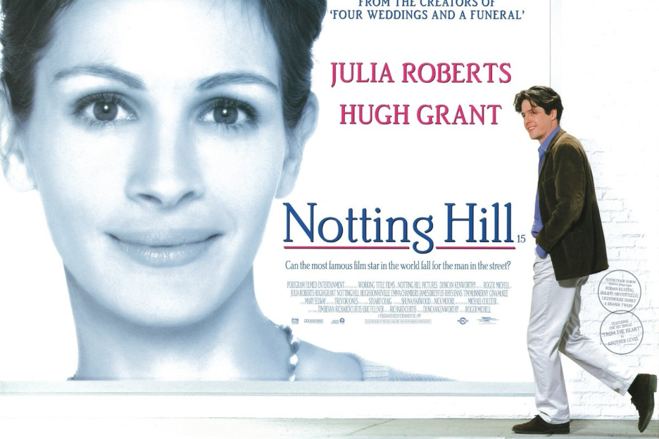 Bìa phim "Notting Hill" với Julia Roberts và Hugh Grant là diễn viên chính